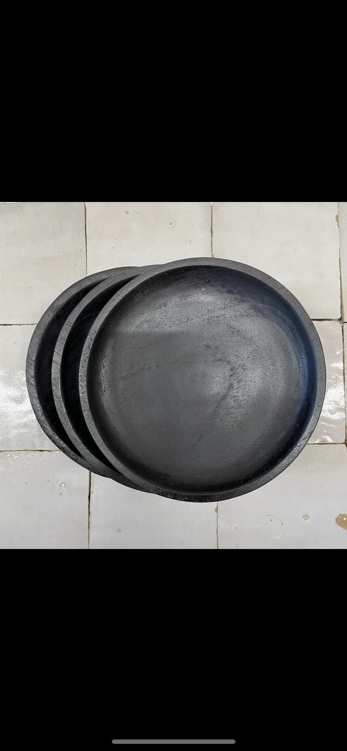 Houten schaaltje zwart