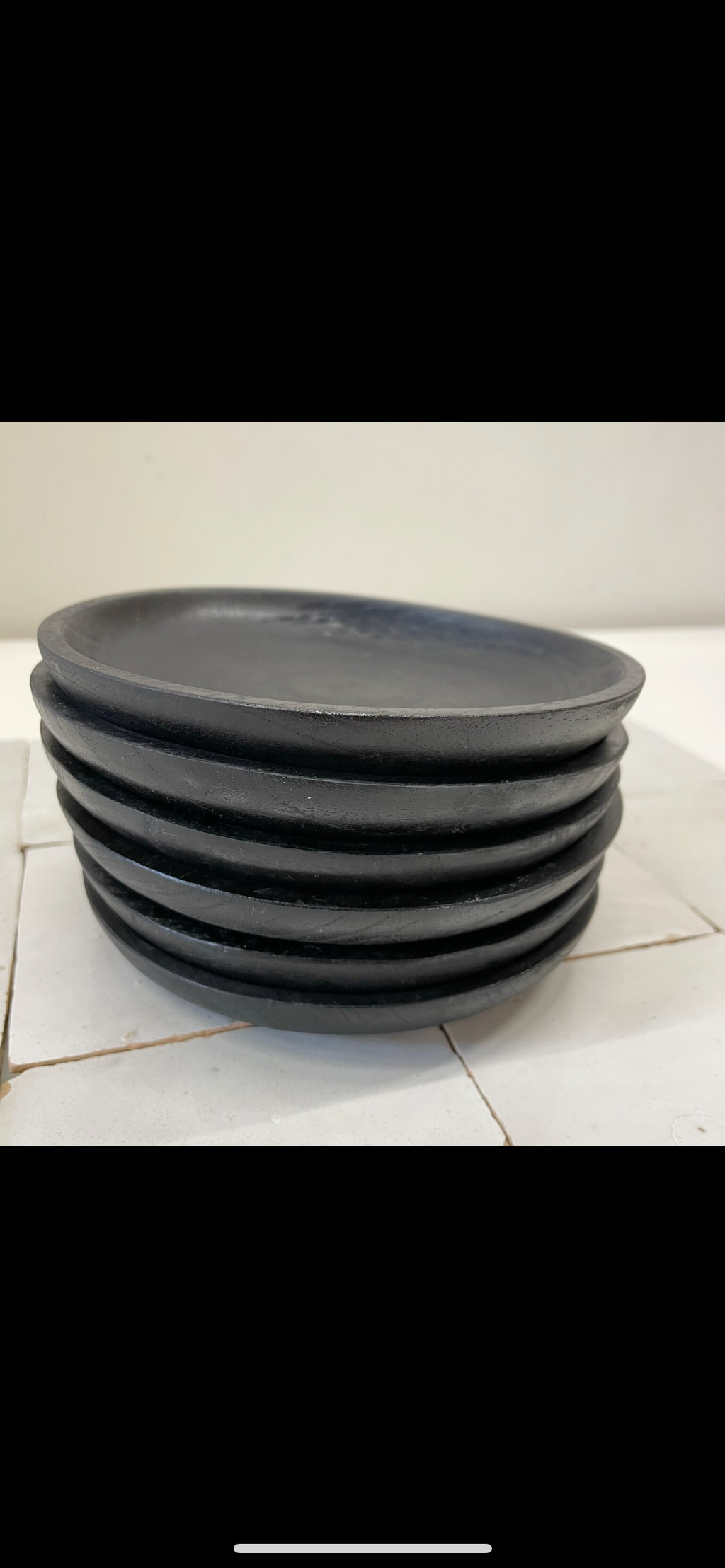 Houten schaaltje zwart