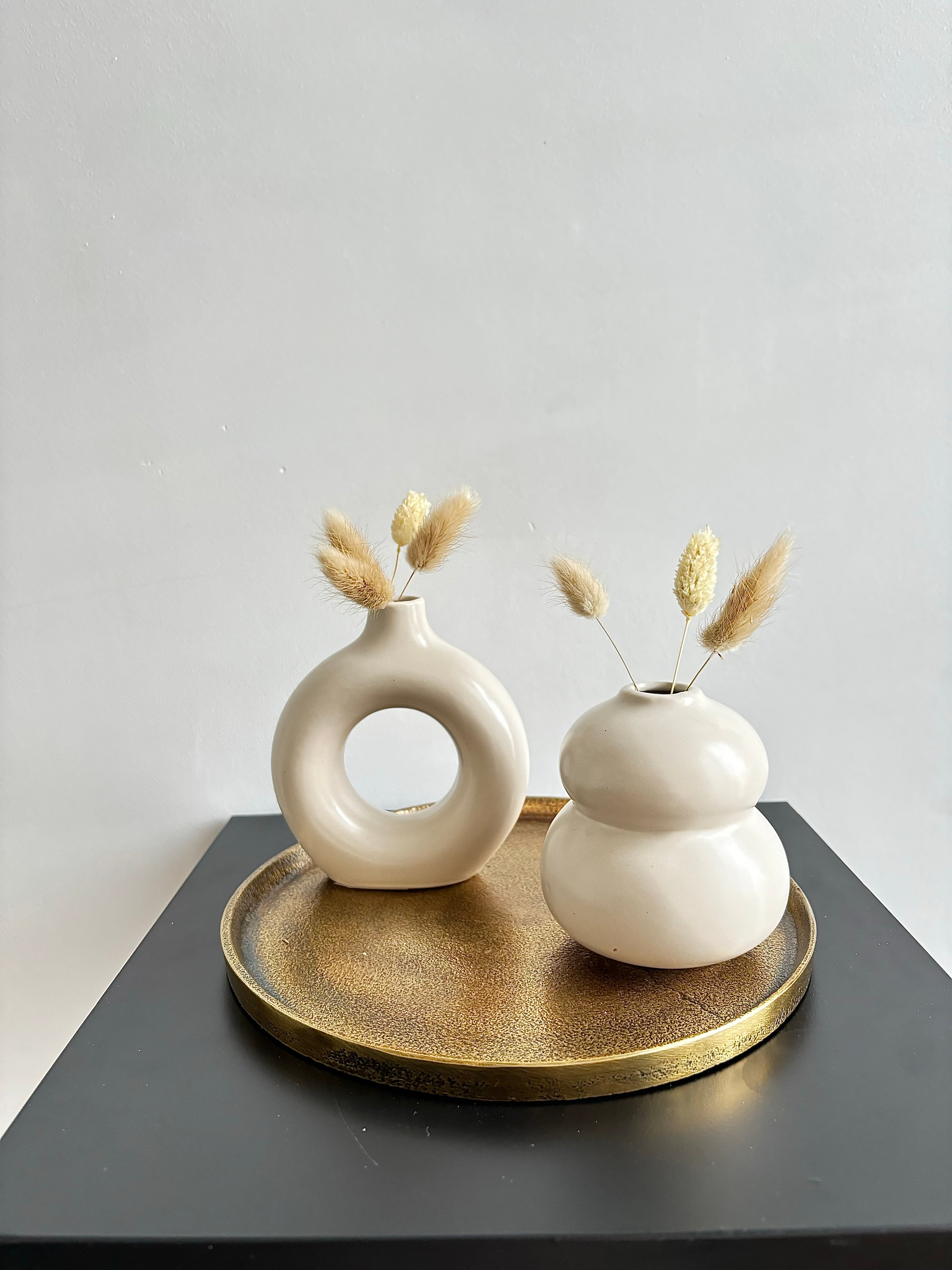 Mini donut vaas | Beige