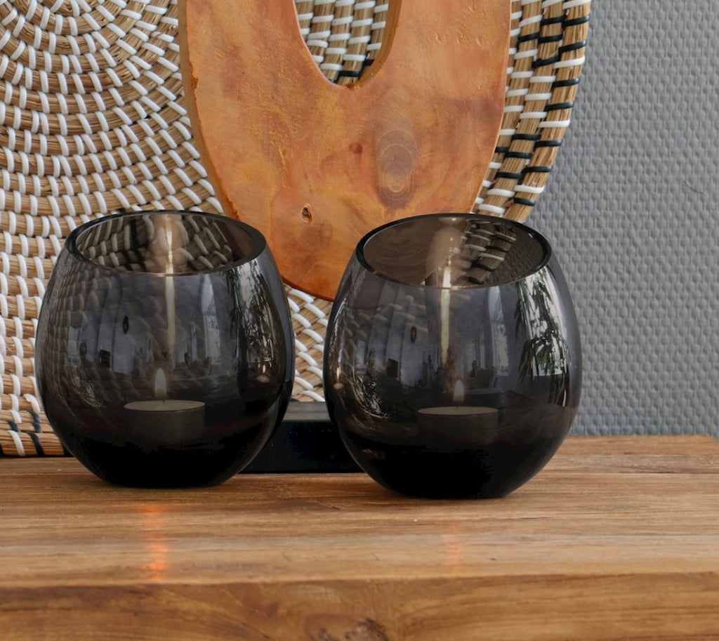 Moho waxinelichthouder | grey S