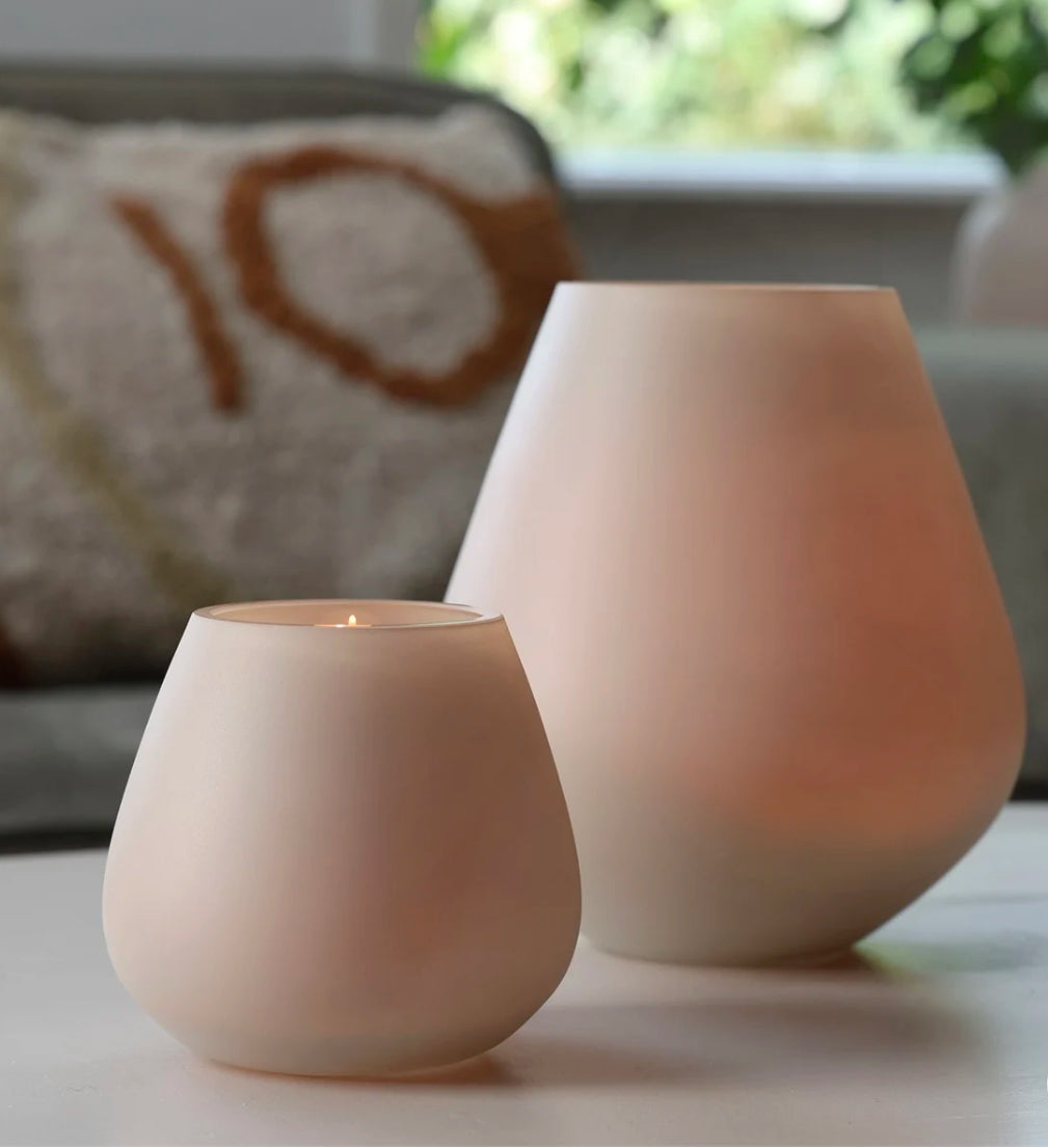 Windlicht Pear | Ivory matte M