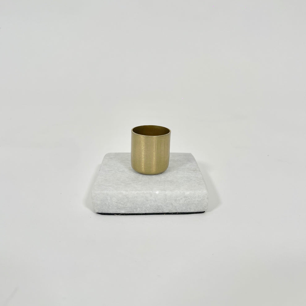 Kandelaar subtle | Marmer goud