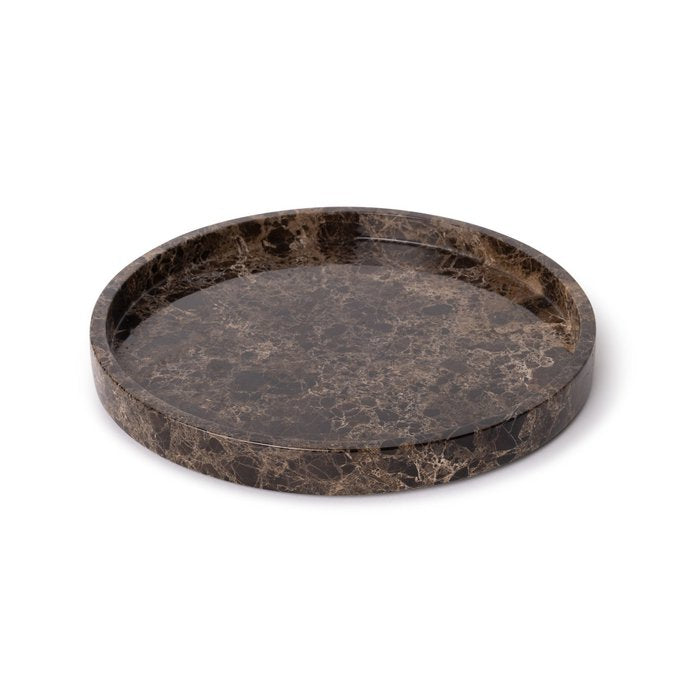 Marmer dienblad met rand | Bruin