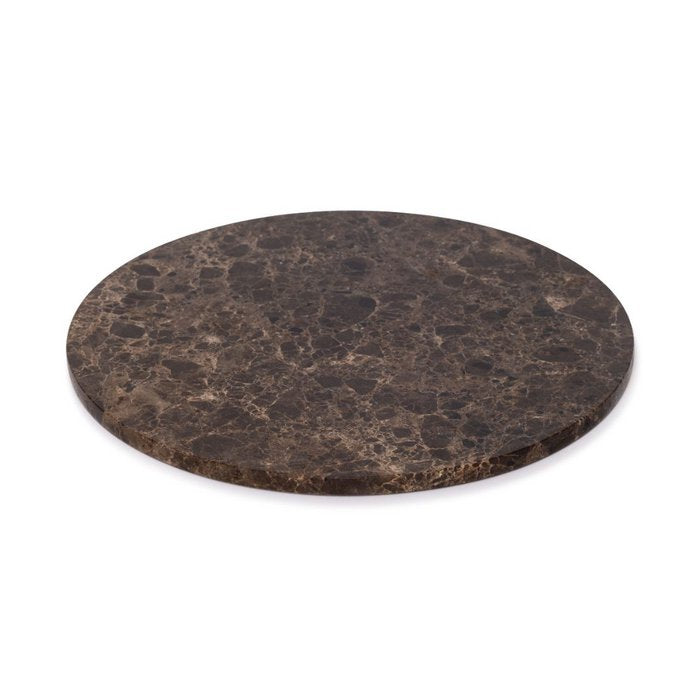 Marmer dienblad Ø30cm | Bruin