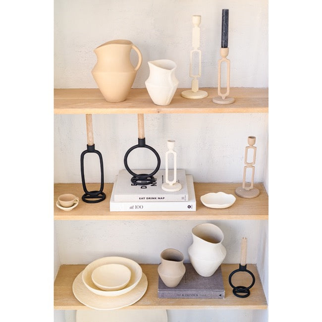 Kandelaar chique | Beige M