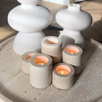 Travertine waxinelichthouder | S