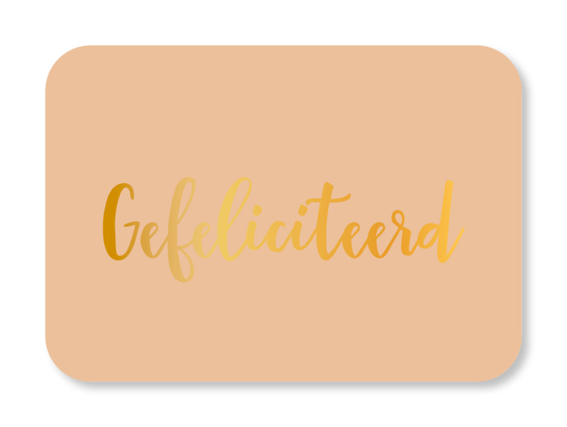 Minikaart Gefeliciteerd