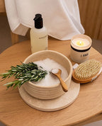 Travertine dienblad Ø20cm