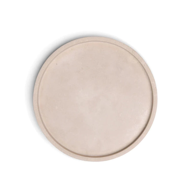 Travertine dienblad met rand in