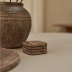 Onderzetters | Travertine titanium