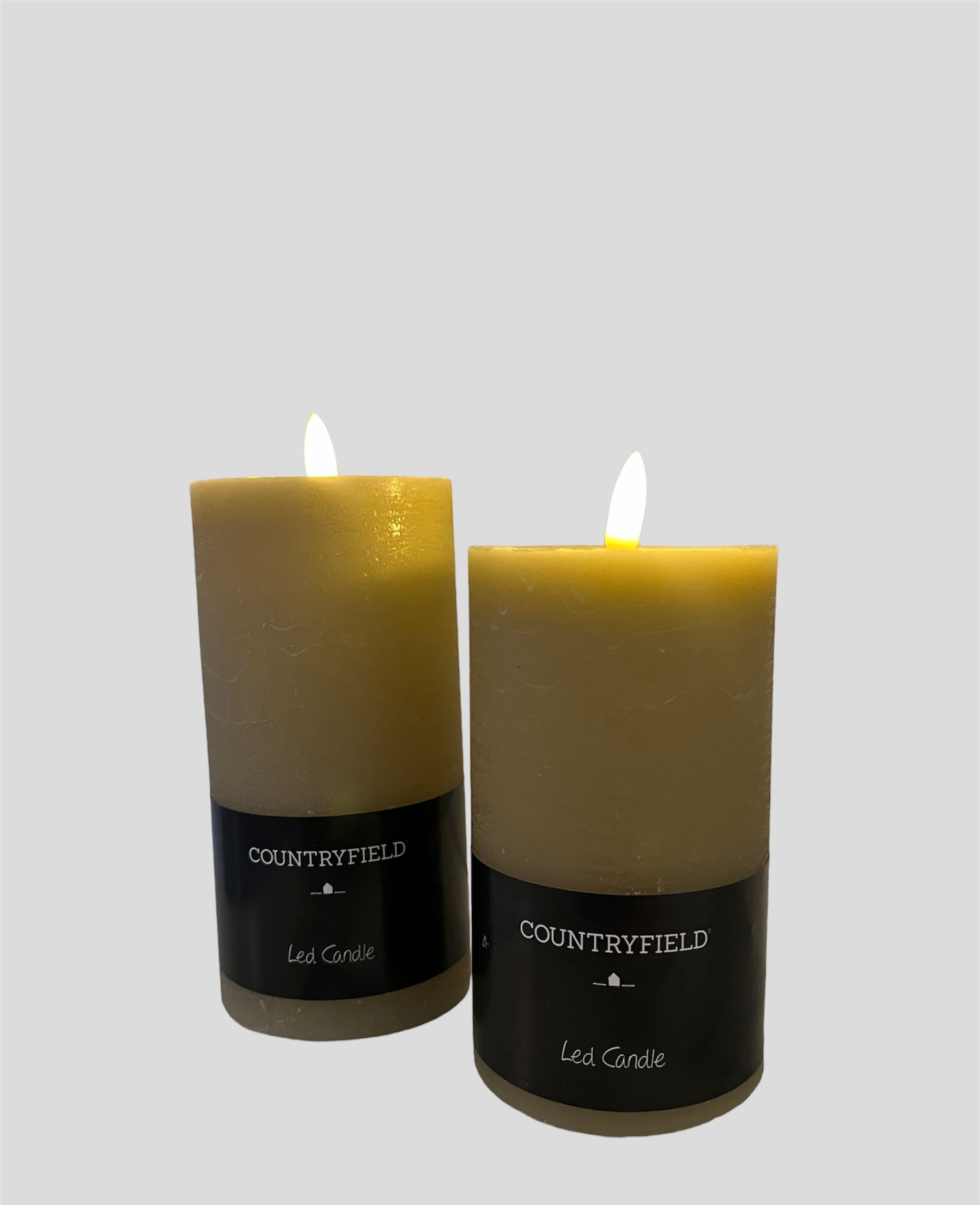 Led kaarsenset beige met afstandsbediening