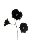 Kunstbloem | zwart parels