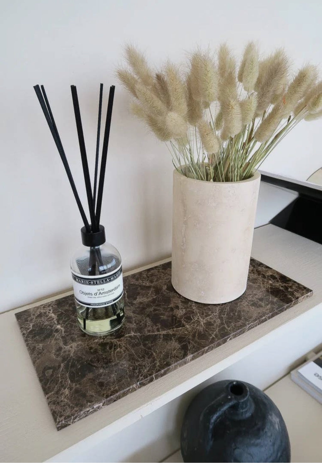 Marmer dienblad | Bruin