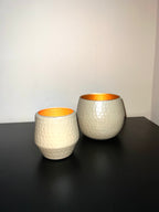 Theelichthouder Votive beige M