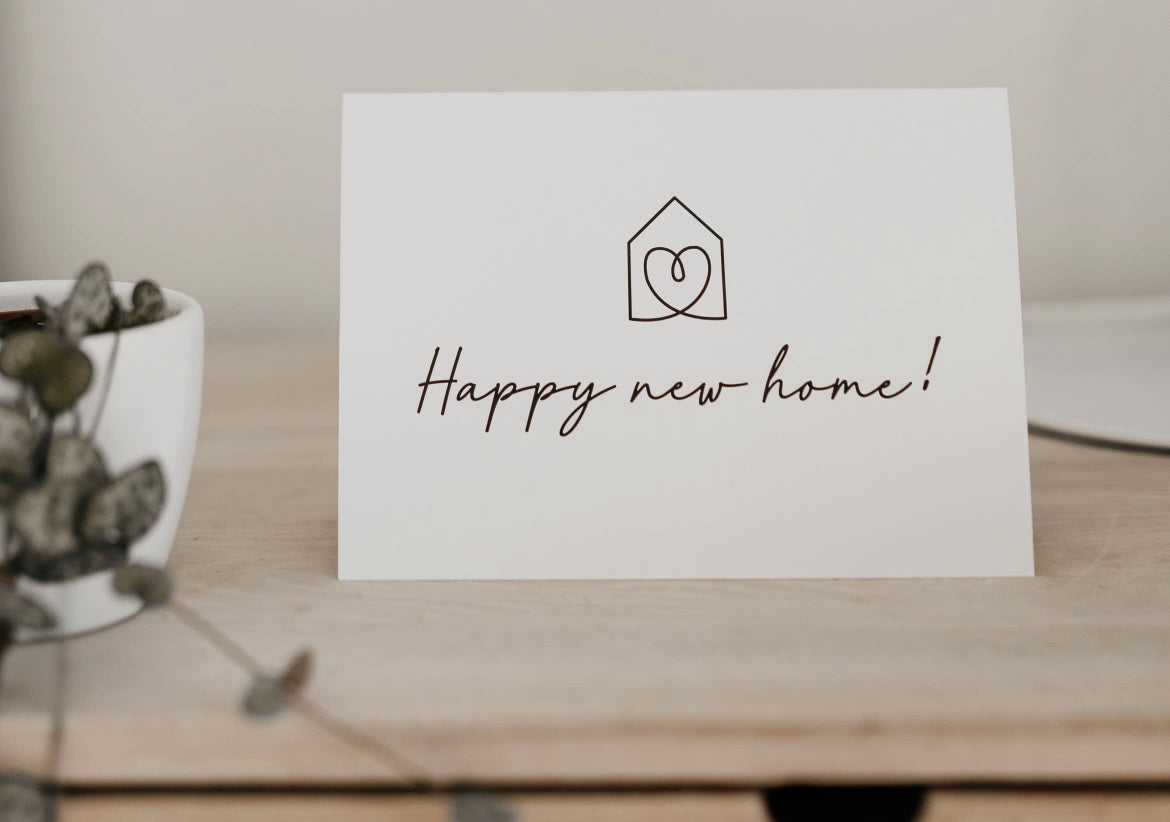 Wenskaart Happy new home