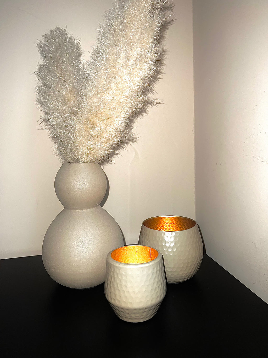 Theelichthouder Votive beige M