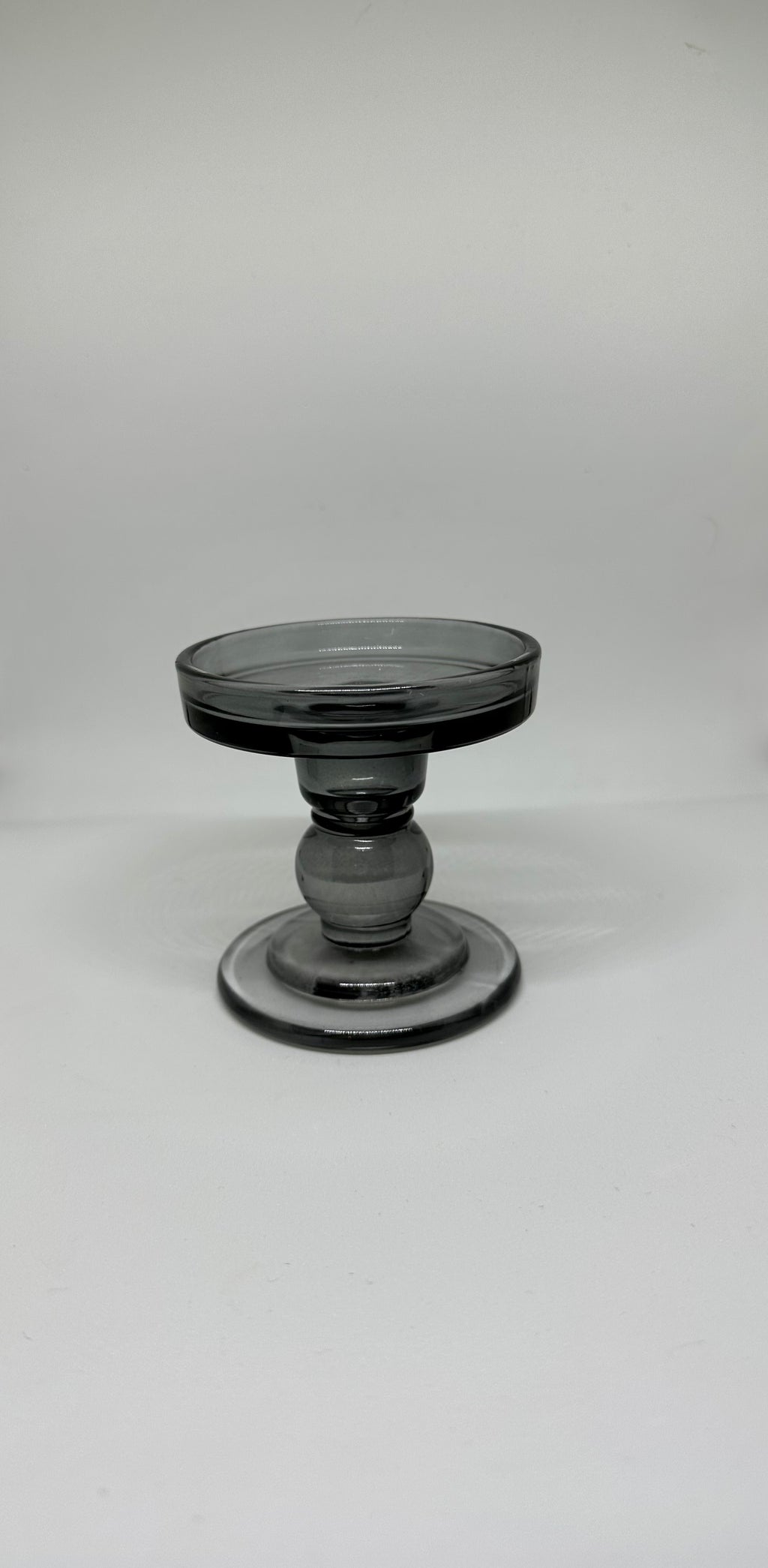 Kandelaar glas zwart S