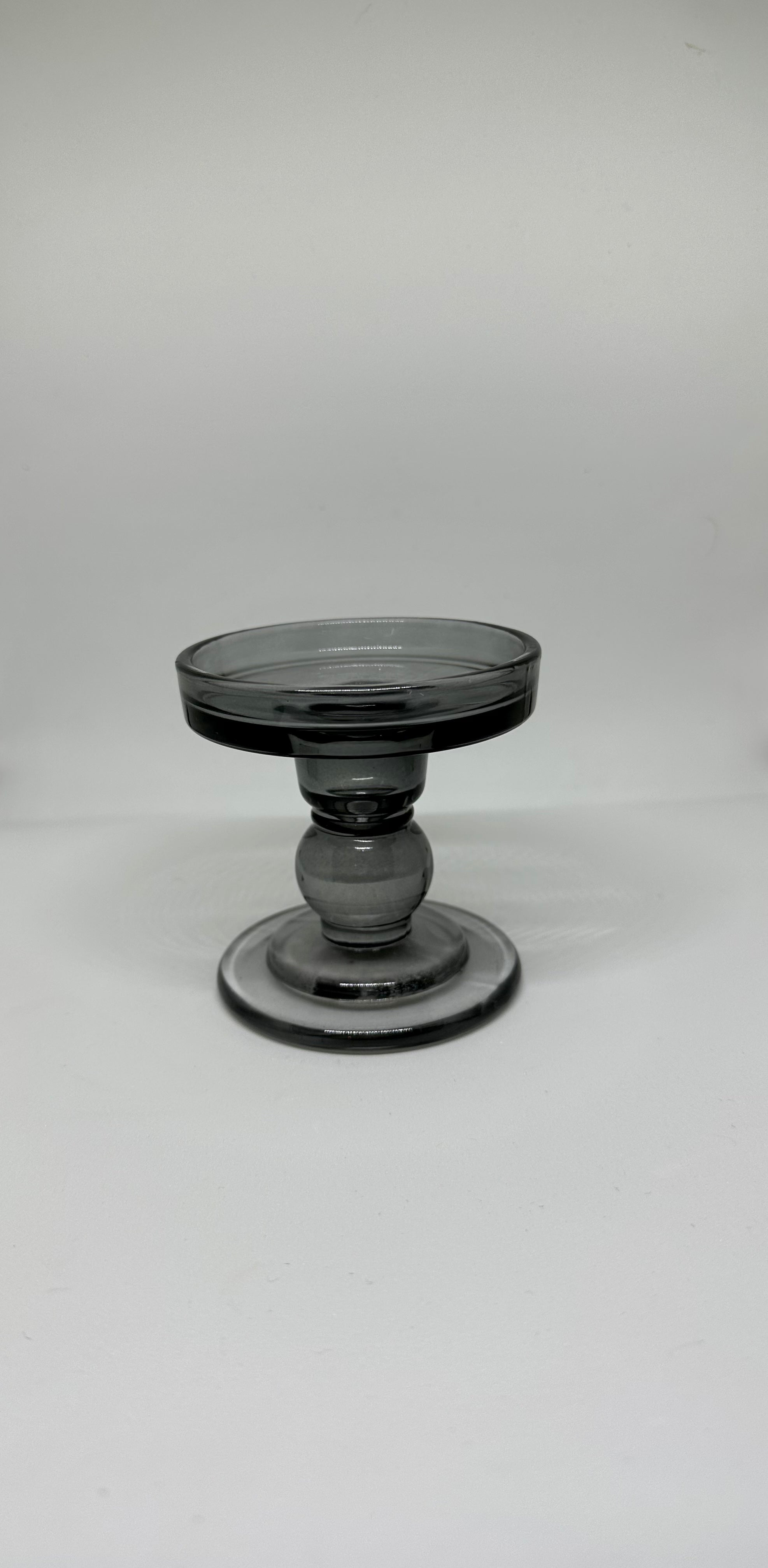 Kandelaar glas zwart S