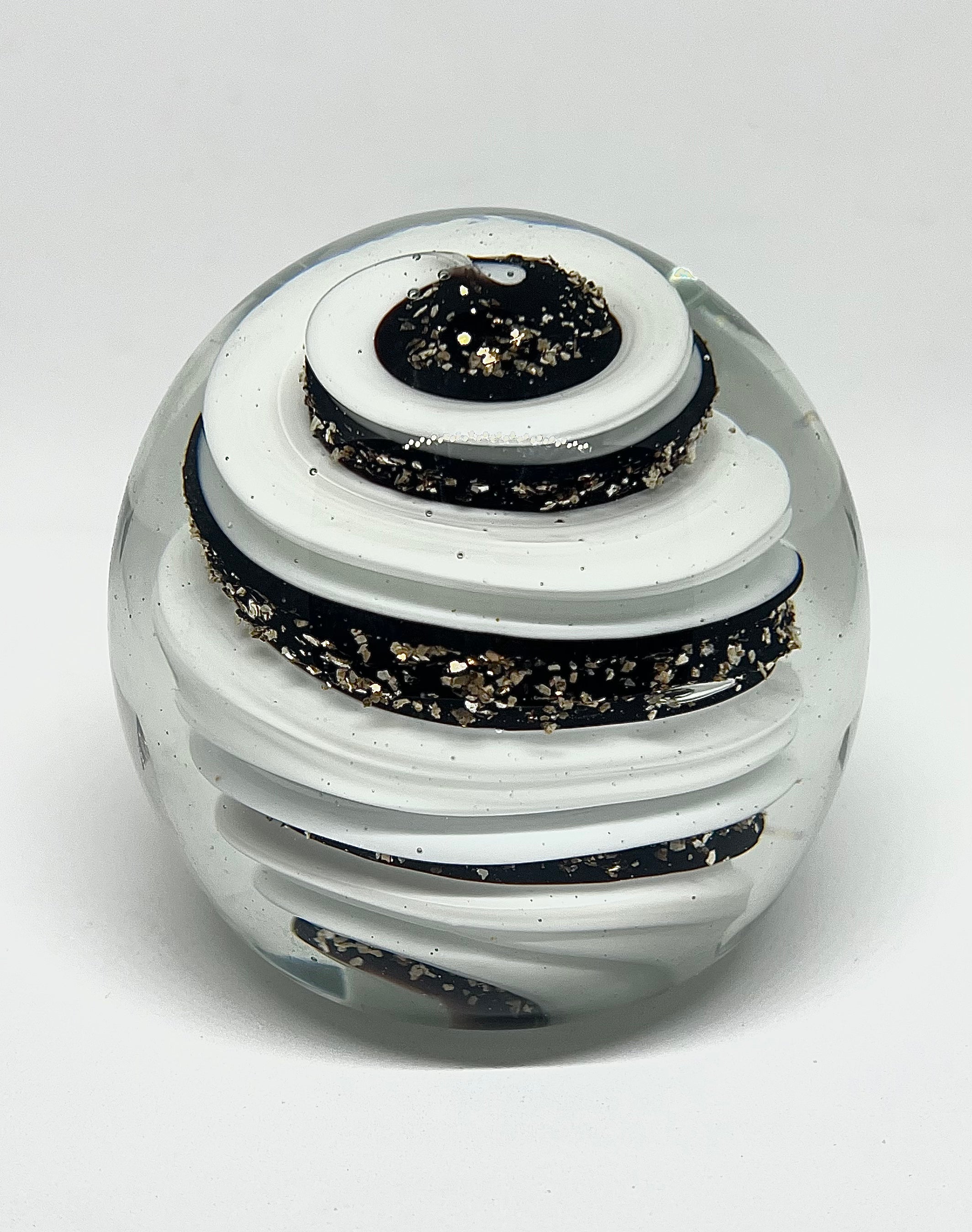 Glazen bol zwart/wit